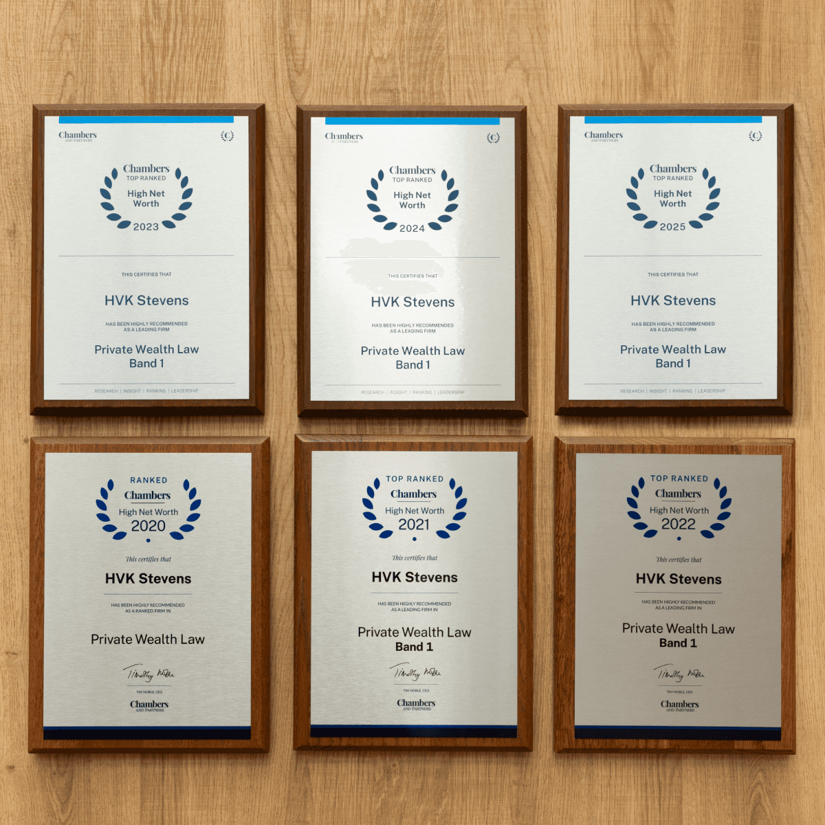 six awards for private wealth law HVK Stevens