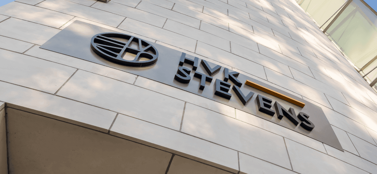 hvk stevens logo on building facade hvk stevens